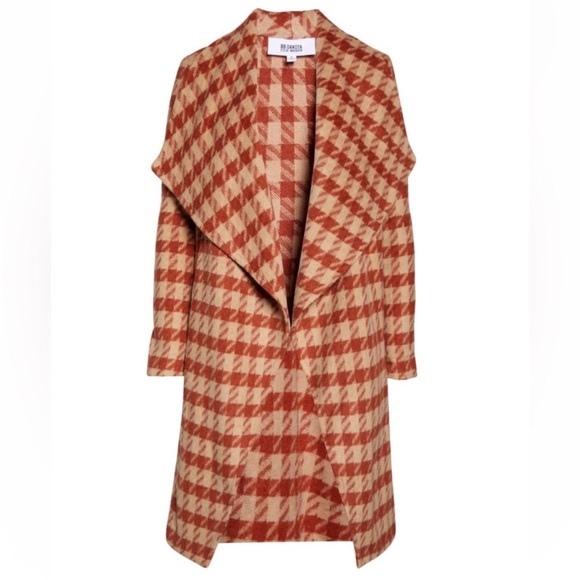 NWT Houndstooth Drape Long Jacket/Coat - Picture 4 of 4